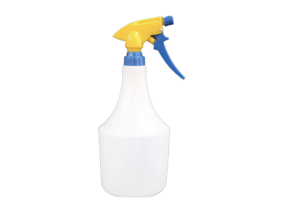 Anti-bacterial spray bottle used by SRS to treat home water tank walls