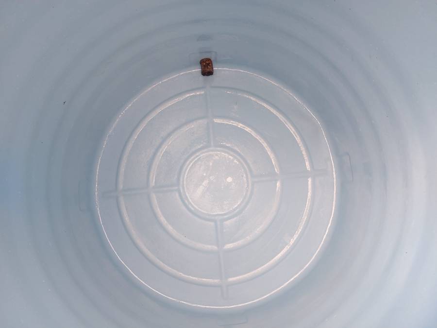 Underground tank after mechanized cleaning